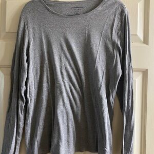 Croft & Barrow Heather Gray Long Sleeve Top